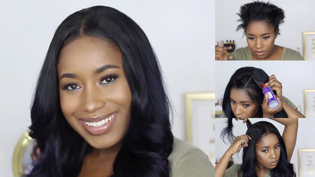 How to install a U-part wig nicely on very short natural hair? Ft Luvme Hair
