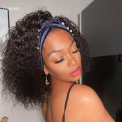 Crazy Wednesday | Deep Wave Glueless Curly Bob Wig Headband Wig 100% Human Hair (Get Free Trendy Headbands)-04