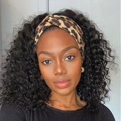 Crazy Wednesday | Deep Wave Glueless Curly Bob Wig Headband Wig 100% Human Hair (Get Free Trendy Headbands)-01