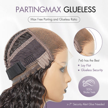 Luvme Hair PartingMax Glueless Wig Water Wave Versatile 7x6 Closure HD Lace Middle Part Wig