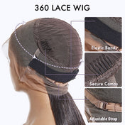 Exclusive Sale | 360 Lace Invisi Drawstring Super Natural Hairline Water Wave Free Part Human Hair Wig Pre-Cut Lace