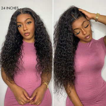 48H Delivery | Water Wave 360 Lace Flexi-Fit Invisi Drawstring Cap Long Wig 100% Human Hair Pre-bleached & Pre-plucked & Pre-Cut Lace -US ONLY-09