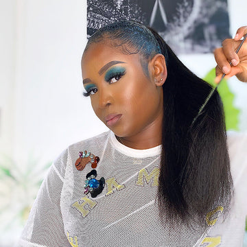 Straight Virgin Human Hair Sleek Ponytail Extension Easy to Wear | Upgraded 2.0