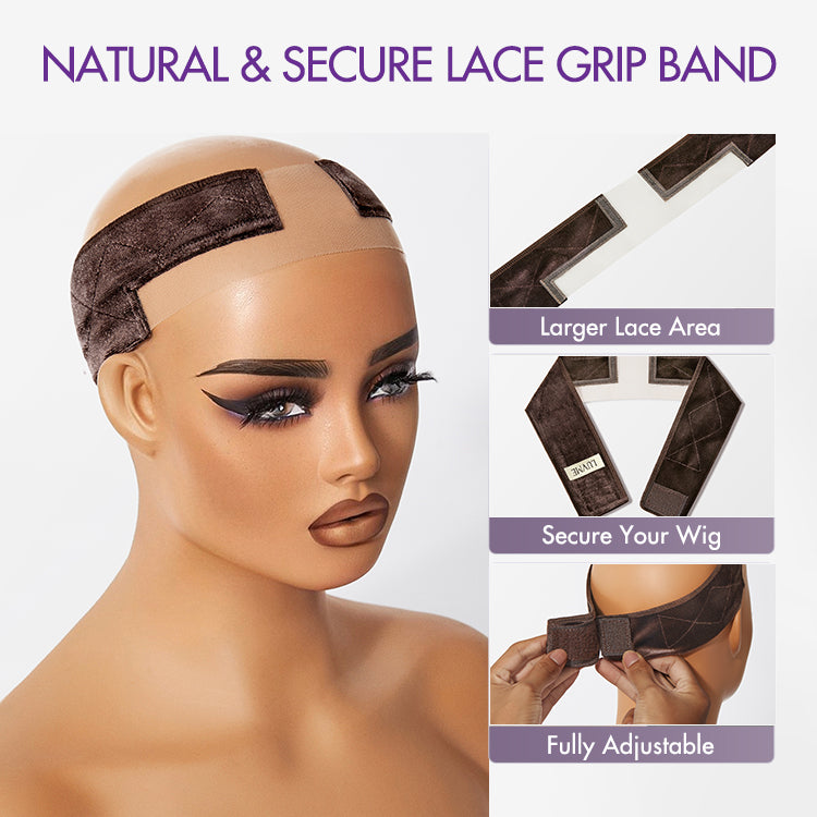 Wig Grip Band for Keeping Wigs in Place, Adjustable and Non-slip Velvet Wig Grip Headbands
