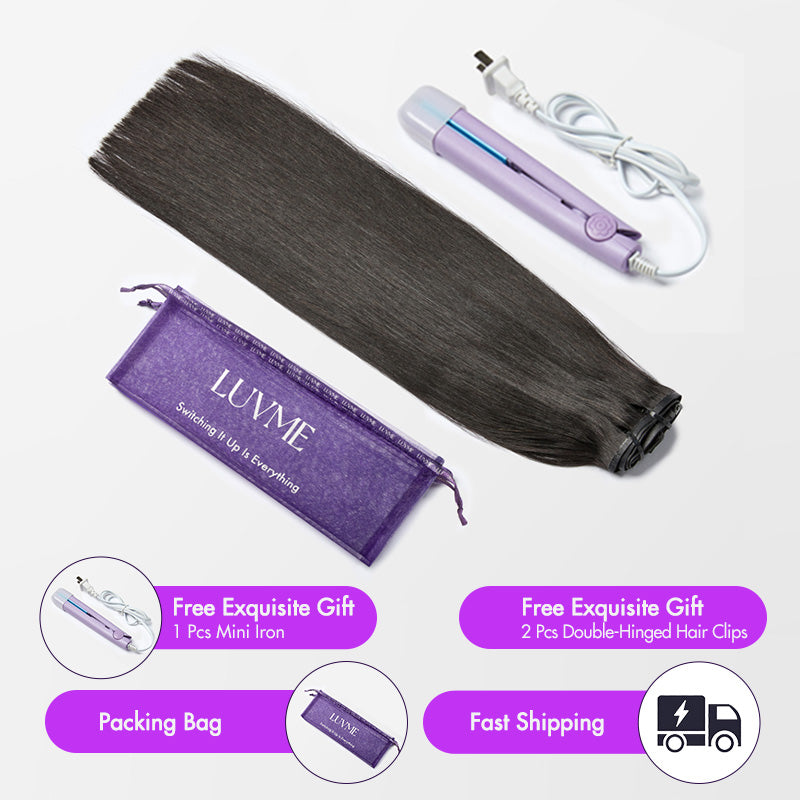 Soft Body Wave Seamless Clip in Human Hair Extensions Hair Pieces 135g 9pcs / 7pcs with Free Gift