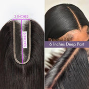 Upgraded Brazilian Hair | HD Lace Deep Part 2x6 Closure with 3 Bundles Virgin Straight Hair