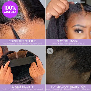 New Customers Only | Ginger Ombre Bouncy Curly Glueless Minimalist HD Lace Short Wig 100% Human Hair-05