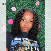 Glueless Short Deep Wave Bob 4x4 Closure Lace Wig 100% Human Hair
