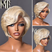 48H Delivery | 613 Blonde Pixie Cut Wig Glueless Minimalist HD Lace C Part Short Wig 100% Human Hair Pre-Cut Lace - US Only-04