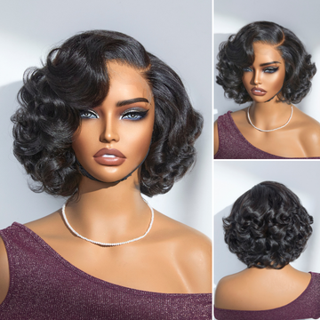 Weekly Special | Mature Boss Brown Ombre Highlight / Natural Black / Salt and Pepper Loose Wave Glueless Minimalist HD Lace Wig-01