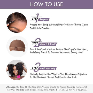 Cooling Ice Silk Breathable Wig Cap for Summer Comfort, Non-Slip Design to Keep Lace Front Wigs in Place