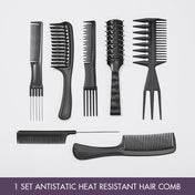 7pcs / 1 Set Antistatic Heat Resistant Hair Comb Set for All Hair Types & Styles-01