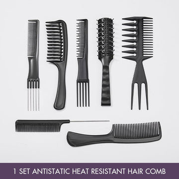 7pcs / 1 Set Antistatic Heat Resistant Hair Comb Set for All Hair Types & Styles-01