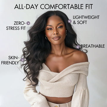AiryFit™ Scalp Care Wigs - Deep Parting Loose Body Wave Humam Hair Wig 11x6 Frontal HD Lace Glueless Wig