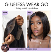 Luvme Hair PartingMax Glueless Wig Silky Blunt Bob Cut 7x6 Closure HD Lace Wig Breathable Cap