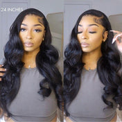 Exclusive Sale | 360 Lace Invisi Drawstring Super Natural Hairline Water Wave Free Part Human Hair Wig Pre-Cut Lace