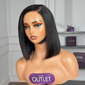Special Deal | Silky Blunt Cut Glueless 5x5 Closure HD Lace Short Bob Wig Pre-Cut Lace - US Only-01