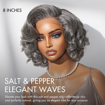New Customers Only | 1 SEC INSTALL WIG | Mature Boss Brown Ombre Highlight / Natural Black / Salt and Pepper Loose Wave Glueless Minimalist HD Lace Wig-08