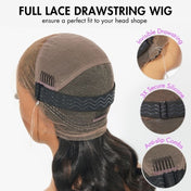 Luvme Hair Full Lace Classy Natural Black Body WaveFree Parting Half Up Half Down Wig Invisi Drawstring Cap Pre-cut Lace-08