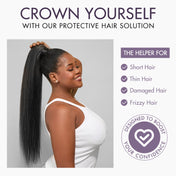 The Straight Ponytail Wig provides a protective hair extension solution for women with fragile, short, or thinning hair