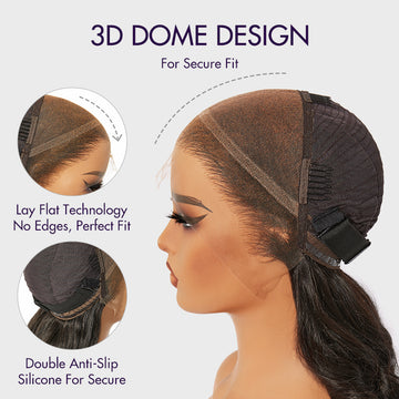 PreMax Wigs - Super Natural Hairline Deep Wave Ear-to-ear 13x6 Frontal HD Lace Long Curly Wig