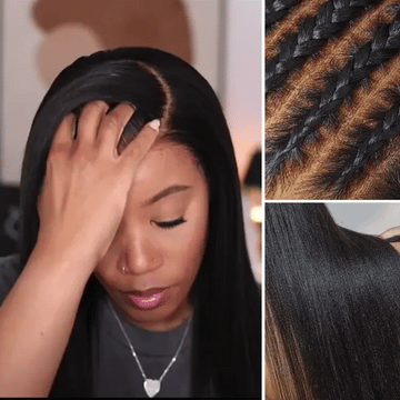 Lace Front Wigs - PreMax, Yaki Straight, Ear-to-ear 13x6 HD Lace,  which able to Glueless Install and 100% Human Hair