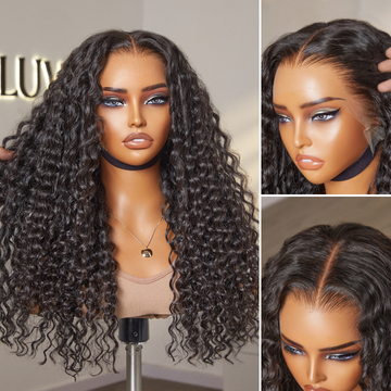 Lace Front Wig - Black, Deep Wave, Ear-to-ear 13x6 HD Lace, Long Curly Wig