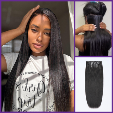 Straight / Body Wave / Kinky Curly / Yaki Straight / Kinky Straight / Deep Wave Clip in Hair Extensions Real Human Hair Pieces 135g 9pcs / 7pcs with Free Gift