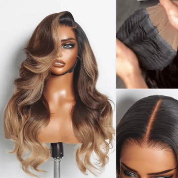 AiryFit™ Scalp Care Wigs - Deep Parting Loose Body Wave Humam Hair Wig 11x6 Frontal HD Lace Glueless Wig