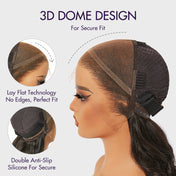Crazy Wednesday | PreMax Wigs - Nature Max Yaki / Silky Bob Ear-to-Ear Glueless 13x6 Frontal HD Lace Short Bob Wig-09