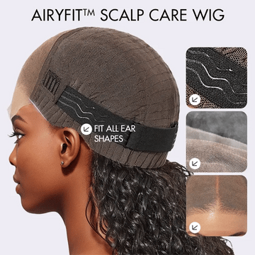 AiryFit™ Scalp Care Wigs - Silky Straight Middle Part Glueless 5x5 Closure Lace Long Wig Pre-Cut Lace-17