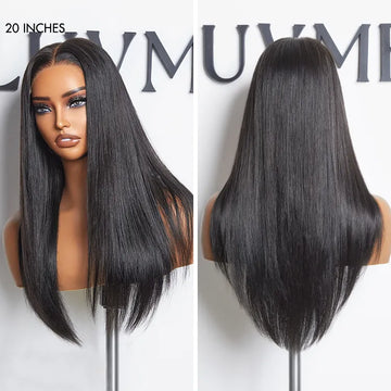 AiryFit™ Scalp Care Wigs - Silky Straight Middle Part Glueless 5x5 Closure Lace Long Wig Pre-Cut Lace-19