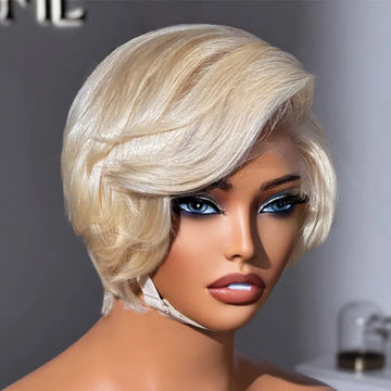 6 inches 613 blonde pixie cut wig