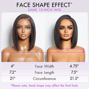 Face shape effect of lace front bob wig