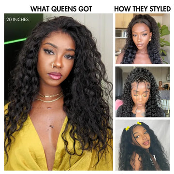 Versatile styles of water wave 13x4 lace front wigs