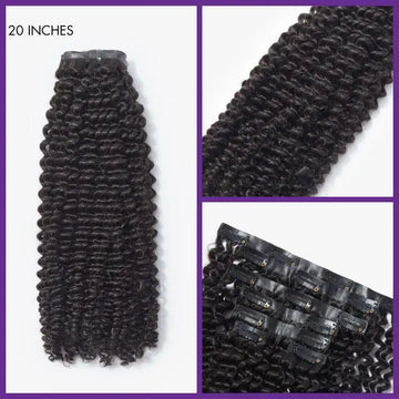 Details of Kinky Curly Clip-in Hair Extensions  Human Hair