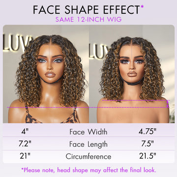 Brown Highlight / Natural Black / Blonde Highlight / Ombre Brown Deep Curly Glueless 5x5 Closure Pre-Cut Lace Wig Breathable Cap-05