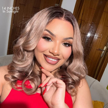 Ash Blonde Loose Body Wave 5x5 Closure Lace Glueless Wig Breathable Cap-21
