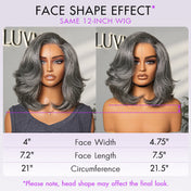 48H Delivery | Boss Vibe Salt & Pepper Layered Bob / Body Wave Glueless Pre-Cut Minimalist Lace Grey Wig - US Only-15