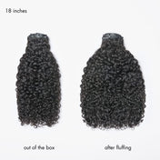 New Customers Only | Messy Burmese Curly Invisible Edge Seamless Clip in Extensions Human Hair with Free Gift-08