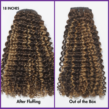 Highlights Silky Straight / Kinky Curly / Deep Wave Clip in Extensions Human Hair 135g 9pcs / 7pcs with Free Gift-08