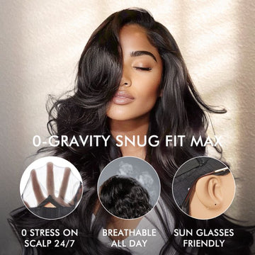 AiryFit™ Scalp Care Wigs - Silky Straight Middle Part Glueless 5x5 Closure Lace Long Wig Pre-Cut Lace-23