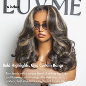 Curtain Bangs Blonde Highlight Loose Wave Glueless 5x5 Closure Pre-Cut Lace Wig All Head Sizes Fit Cap-03