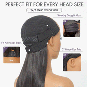 Curtain Bangs Blonde Highlight Loose Wave Glueless 5x5 Closure Pre-Cut Lace Wig All Head Sizes Fit Cap-04