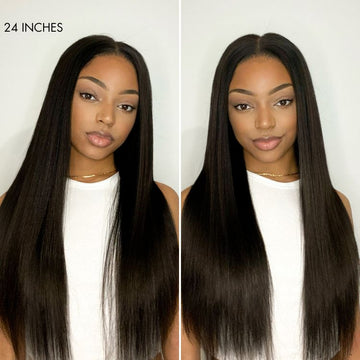 Luvme All-Day Comfort Wig 200% Density Bone Straight Glueless 7x6 Closure HD Lace Human Hair Wig Pre-Cut Lace-06