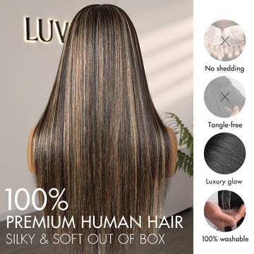 PreMax Wigs | Super Natural Hairline Silky Straight Glueless 13x4 Frontal Lace Wig Human Hair Pre-Cut Lace-06