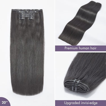 Silky Straight Invisible Edge Clip in Hair Extensions Human Hair 110g 6pcs with Free Gift-03
