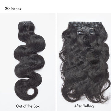 Body Wave Invisible Edge Clip in Hair Extensions Human Hair 110g 6pcs with Free Gift-04