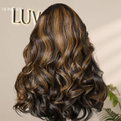 Luvme All-Day Comfort™ Wig 200% Density Brown Highlight Loose Body Wave Glueless Minimalist HD Lace Wig Pre-Cut Lace-05