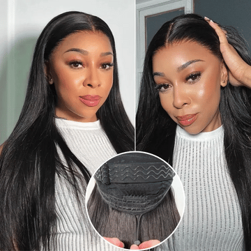 women wearing a drawstring designed Lace front wig